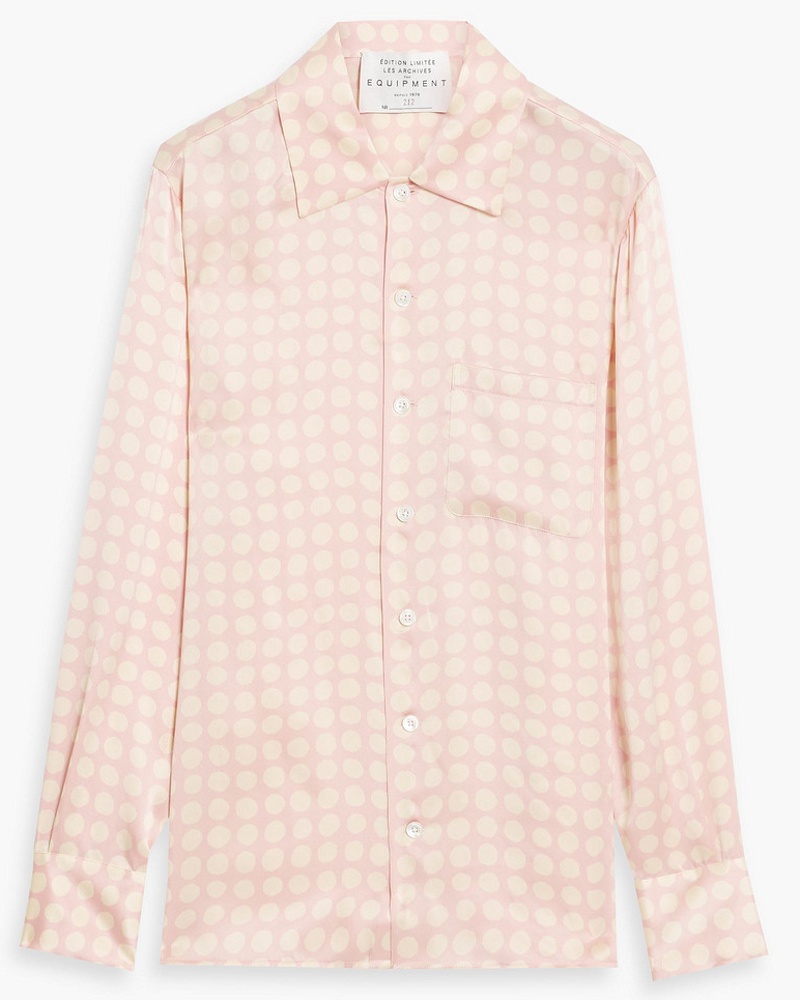 Equipment Damen Hemd aus Seidensatin mit Polka-Dots