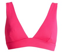 Vivian Triangel-Bikini-Oberteil aus Stretch-Piqué