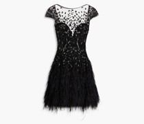 Verziertes Minikleid aus Tüll