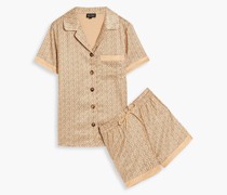 Exceptional Pyjama aus Satin mit Logoprint