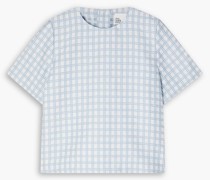 Oberteil aus Bouclé-Jacquard aus einer Baumwollmischung mit Karomuster 2