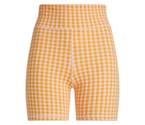 Shorts aus Stretch-Seersucker mit Karomuster