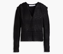 Hateya Bluse aus Tweed aus einer Metallic-Baumwollmischung mit Pailletten