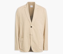 Cotton and linen-blend twill blazer