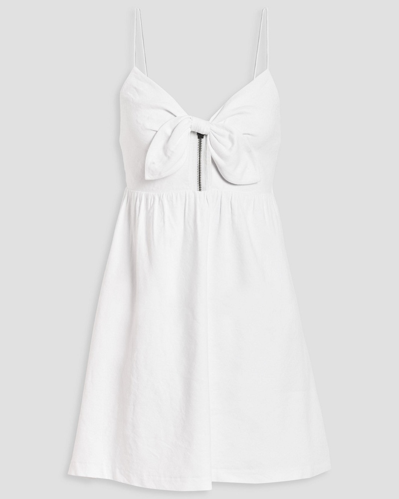 Alice + Olivia Damen Alice OliviaMelvina Minikleid aus einer Leinenmischung mit Cut-outs