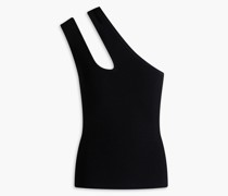 Oberteil aus Stretch-Strick mit asymmetrischer Schulterpartie und Cut-outs