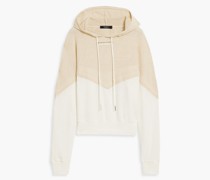 Breathe zweifarbiger Hoodie aus Mesh aus einer Baumwollmischung