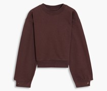 Cropped Sweatshirt aus Baumwollfrottee