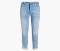 Halbhohe Cropped Skinny Jeans inDistressed-Optik 24