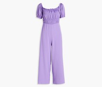 The Gerty Cropped Jumpsuit aus Cady mit Raffung