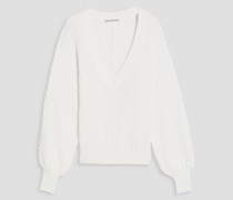 Pullover aus Baumwolle mit Zopfstrickmuster S