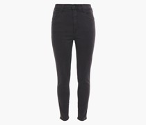 Leenah hoch sitzende Skinny Jeans mit Metallic-Besatz