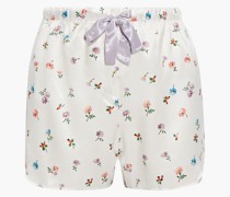 Pyjama-Shorts aus Satin mit floralem Print