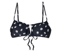 Nina bedrucktes Bikini-Oberteil mit Cut-outs und Bindedetail hinten S