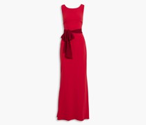Robe aus Cady mit Gürtel