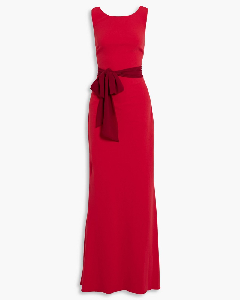 Badgley Mischka Damen Robe aus Cady mit Gürtel