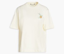 T-Shirt aus Baumwoll-Jersey mit Stickereien