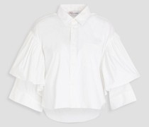 REDValentinoCropped Hemd aus Popeline aus einer Baumwollmischung