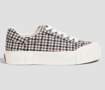 Opal Plateau-Sneakers aus Tweed mit Hahnentrittmuster