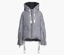 Oversized-Daunenjacke aus gestepptem Shell mit Kapuze