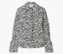 Hemd aus Baumwoll-Twill mit Zebraprint