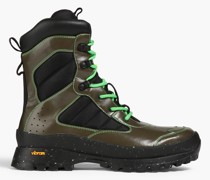 Stiefel aus Glanzleder und Mesh