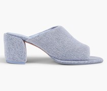 Mules aus wattiertem Denim