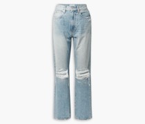 London hoch sitzende Jeans mit geradem Bein inDistressed-Optik 24