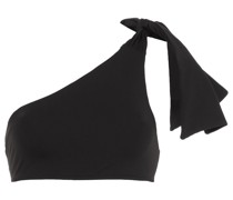 Bikini-Oberteil mit asymmetrischer Schulterpartie und Schleife
