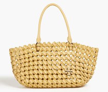 McGraw Tote Bag aus geflochtenem Leder und Veloursleder