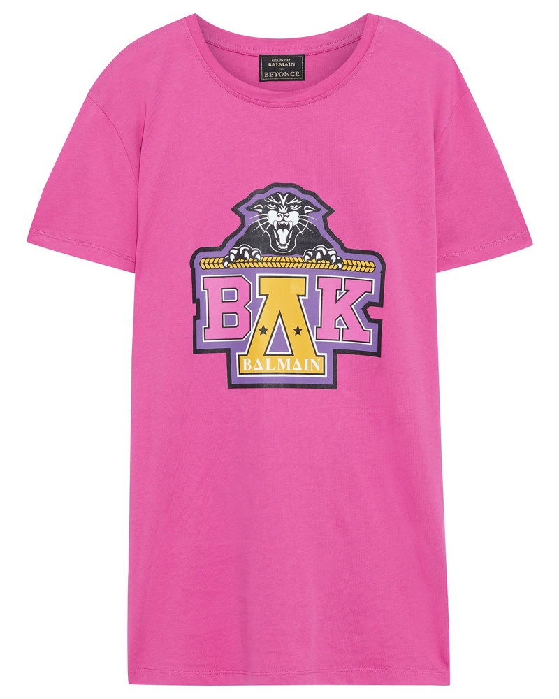 Balmain Damen Beyoncé bedrucktes T-Shirt aus Bauwoll-Jersey