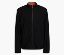 Sweatshirt aus Pointelle-Strick mit Reißverschluss