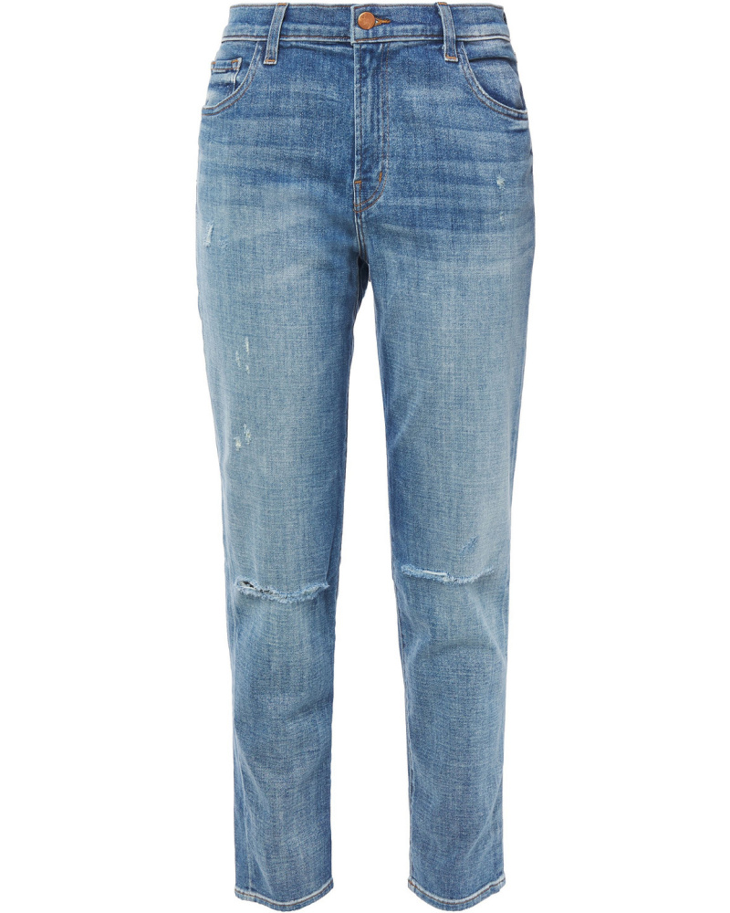 J Brand Damen Distressed faded mid-rise slim-leg jeans 23