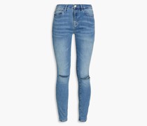 Le Skinny De Jeanne halbhohe Skinny Jeans inDistressed-Optik 25