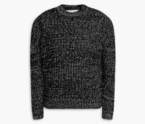Melierter Pullover aus einer gerippten Baumwollmischung