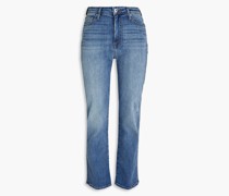 Hoch sitzende Jeans mit geradem Bein inDistressed-Optik
