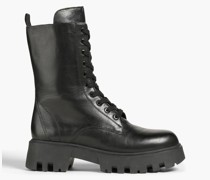 Leather combat boots