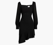 Asymmetrisches Minikleid aus Crêpe de Chine mit Cut-outs