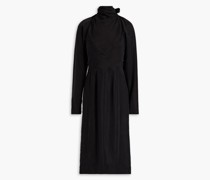 Ines drapiertes Midikleid aus vorgewaschenem Cupro