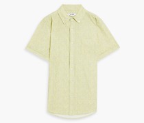 70s Hemd aus Baumwollpopeline mit Paisley-Print S