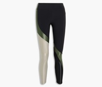 Stretch-Leggings inColour-Block-Optik