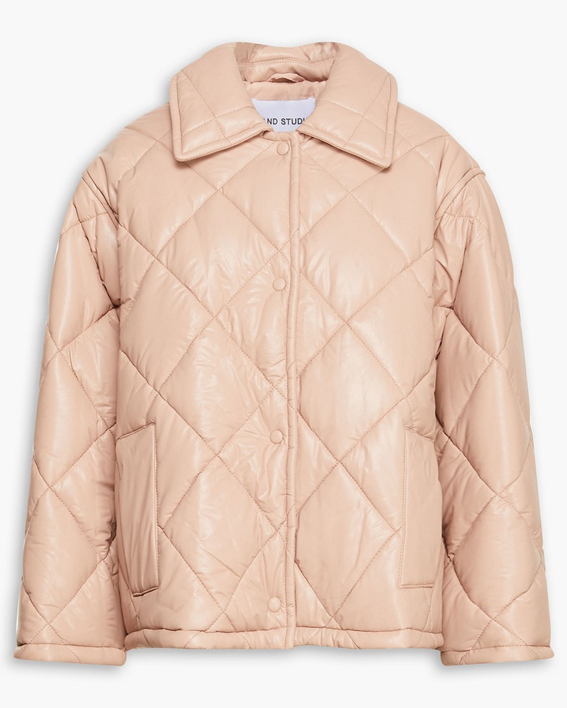 STAND Damen Nikolina Jacke aus gestepptem Kunstleder
