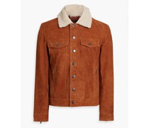 Bradford Jacke aus Veloursleder mit Shearling-Besatz
