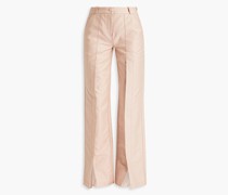 Hose mit geradem Bein und Biesen aus Baumwoll-Gabardine