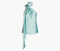 Penelope Oberteil aus Satin mit asymmetrischer Schulterpartie und Drapierung