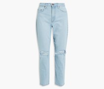 Kennedy hoch sitzende Jeans mit schmalem Bein inDistressed-Optik