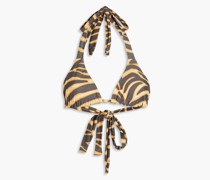 Zahara Triangel-Bikini-Oberteil mit Tigerprint