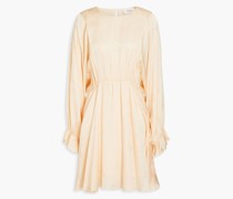 Gitaka gerafftes Minikleid aus floralem Jacquard S