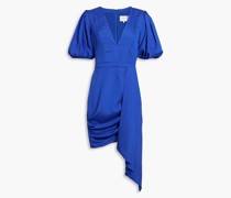 Gerafftes Minikleid aus Crêpe de Chine