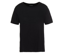 Geripptes T-Shirt aus Jersey aus einer Tencel™-Baumwollmischung